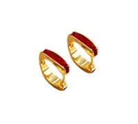 Pendientes de aro grandes con clip para mujer, aretes de aro gruesos de plata de ley, pequeños y gruesos, aretes de aro geométricos pequeños, aros gruesos para mujeres y niñas, aretes de Navidad