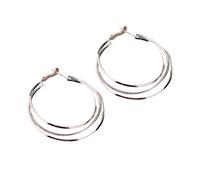 Pendientes de aro grandes con diseño de abanico de temperamento exagerado de múltiples capas, aretes de aro de aguja para mujer, temperamento de verano, aretes de tuerca de acero inoxidable para mujer