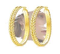 Pendientes de aro grandes de plata de ley para mujer, aretes de aro gruesos de oro, hipoalergénicos, aretes de aro grandes para orejas sensibles, joyería redonda para mujer, regalos de Navidad