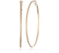 Pendientes de aro grandes GUESS ""Basic"" de oro con corte de diamante