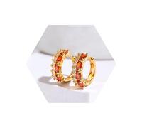 Pendientes de aro hipoalergénicos de plata de ley 925 para mujer, pequeños regalos de aro de oro para amiga, madre, cumpleaños, ligeros, aretes de lágrima para novia, talla única, Collar Van Cleef Van
