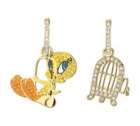 Pendientes de aro Looney Tunes Piolín, multicolor, Baño en tono Oro OS