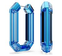 Swarovski Pendientes de Aro Lucent para Mujer, Pendientes con Cristal Azul de Talla Completa, Colección II Lucent de Swarovski