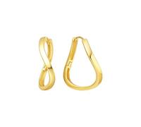 Pendientes de aro para mujer, aretes grandes geométricos trenzados, oro amarillo, regalos de cumpleaños para mujer, Oro amarillo de 14 quilates, Sin piedra preciosa
