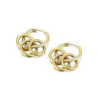 Pendientes de aro para mujer, juego de aretes de acero inoxidable para regalos de vacaciones, fiestas familiares, bodas, Acero inoxidable, No es una piedra preciosa
