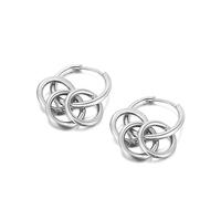 Pendientes de aro para mujer, juego de aretes de acero inoxidable para regalos de vacaciones, fiestas familiares, bodas, Acero inoxidable, No es una piedra preciosa