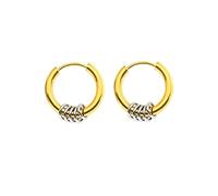 Pendientes de aro para Mujeres Acero de Titanio, aretes de aro Plateado/Negro Redondo con círculos de 8 mm-20 mm Men Hoop Men
