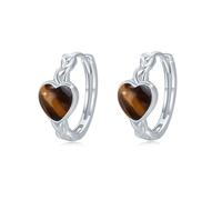 Pendientes de aro para niña, plata de ley 925, pequeños pendientes de aro con corazón, pendientes hipoalergénicos, regalo para mujeres, niños, niñas, regalos de cumpleaños, 14mm, Plata de ley, Ojo de