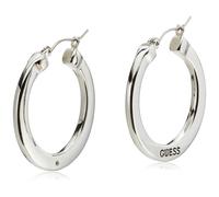 Pendientes de aro peque os con logo plateado ""Basic"" de GUESS