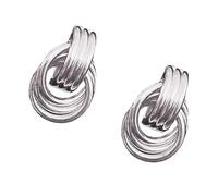 Pendientes De Aro Plata Dorada Diseños Geométricos Decoración Joyería Cómoda Y Portátil Para Mujeres Pendientes Colgantes Elegantes Y Modernos