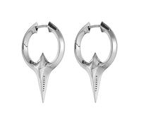 Pendientes de aro punk de estilo hip-hop para mujeres y niñas, de lujo, color plateado, dorado, aretes de aro para fiesta gótica, accesorios de joyería, aretes de regalo para mujeres, hombres, plata