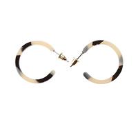 Pendientes de aro redondos de imitación de leopardo de acrílico para mujer, encantadores, joyería de moda para mujer, juego de tachuelas plateadas