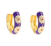 Pendientes de aro redondos de moda, aretes geométricos, hebillas de oreja de flores, accesorios para mujer, uso diario, talla única, como se describe, como se describe