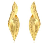 Pendientes de aro simples y grandes de oro vintage, estilo bohemio, irregular, hueco, para mujeres y niñas, regalos de joyería, Metal