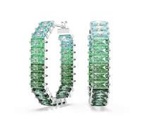 Swarovski Pendientes 'Matrix' azul claro / pino / verde claro / plata, Talla One Size