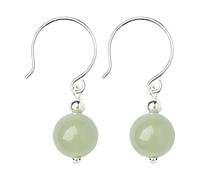 Pendientes de atrapasueños para piedras preciosas básicas simples redondas de 8 mm, pendientes para mujeres adolescentes, gancho de pescado francés seguro, 925 plata de ley, piedras de cumpleaños, más