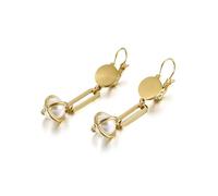 Pendientes de boda para mujer, pendientes colgantes de moda con colgante de perlas de acero inoxidable, Acero inoxidable, No es una piedra preciosa