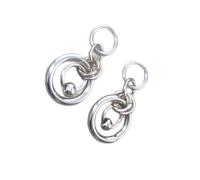Pendientes de bola de acero para estilos hip hop | Artesanía artística, adecuado para varios atuendos y ocasiones, ideal para amantes de la moda y creadores de tendencias