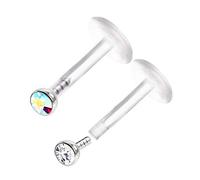 Pendientes de bola de cristal de 16 g, 1/4, 6 mm, 2 mm, con diseño de hélice Marilyn Monroe, joyería para ver más colores (2 unidades)
