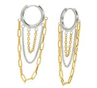 Pendientes De Borlas Minimalistas Sofisticados Diseños De Cadena De Acero Inoxidable Colgantes De Gotas Para Mujer Pendientes Simples a