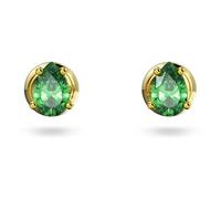 Pendientes de botón Chroma, Talla pera, Verdes, Acabado en oro de 18 quilates OS
