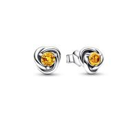 Pandora Pendientes de Botón Círculo Eternity Noviembre en Naranja
