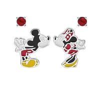Pendientes de Botón Disney Mickey y Minnie Mouse en Plata de Ley Bacciare (Mickey y Minnie 2)