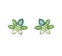 Swarovski Pendientes Gema para mujer, con Cristales Verdes, Baño Tono Oro, Colección Gema de Swarovski