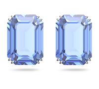 Swarovski Pendientes Millenia para Mujer, con Baño de Rodio, Cristal Azul, Colección Millenia de Swarovski