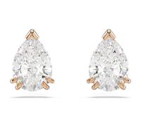 Pendientes de botón Stilla, Talla pera, Blancos, Acabado en oro rosa de 18 quilates OS