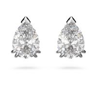 Swarovski Pendientes de botón Millenia, Talla pera, Blancos, Baño de rodio