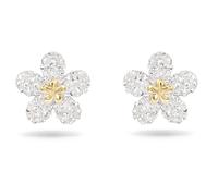 Pendientes de botón Tough, Flor, Amarillos, Combinación de acabados metálicos OS
