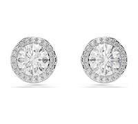 Pendientes de botón Una Angelic, Talla redonda, Pavé, Blancos, Baño de rodio OS