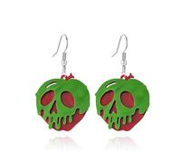Pendientes de bruja de manzana venenosa para mujer, joyería blanca como la