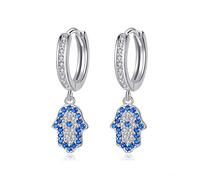 Pendientes de caída para mujeres joyas de aretes azules