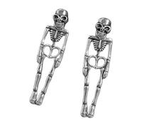 Pendientes de calavera - Pendientes colgantes de calavera vintage de Halloween Ligeros y cómodos de llevar, pendientes colgantes con diseño calado a la , adecuados para looks góticos y cotidianos