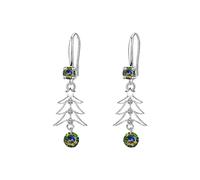 Pendientes de campana de árbol de Navidad, pendientes de navideña, joyería, pendientes de para mujer (Camouflage, One Size)