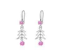 Pendientes de campana de árbol de Navidad, pendientes de navideña, joyería, pendientes de para mujer (One Size)