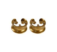 Pendientes de cara de gato, cobre, sillines en forma de U, tapones para los oídos, accesorios, joyería del cuerpo punk para mujer, oro vintage, pendientes de puss, 16mm, como se describe, como se