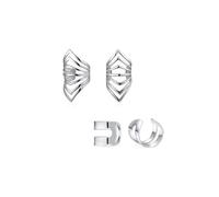 Pendientes de cartílago minimalistas geométricos en forma de cheurón, clip envolvente para hélix sin perforar, chapados en oro de plata esterlina .925