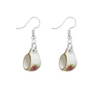 Pendientes de cerámica azul y blanco - Diseño chino pintado a mano | Diseño único de porcelana, joya elegante para mamá | Regalo para el Día de la Madre o cumpleaños, Petites, Metal, Sin gema