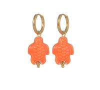 Pendientes de cerámica coloridos de acero inoxidable con diseño de tortuga de mar y estrella de mar para mujer, joyería de vacaciones y playa, 1.0*1.0*1.0