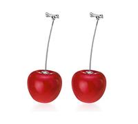Pendientes de cereza de fruta fina para mujeres 925 Joyas de aretes