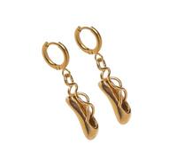 Pendientes de cerezas inspirados en la danza artística, diseño delicado, anillos de aleación, aretes de aro de oreja, joyería para amantes del ballet, aretes de ballet, talla única, como se describe