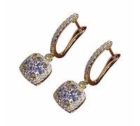Pendientes de cierre de oreja versátiles de circón micro conjunto exquisito para mujer (GD2, One Size)