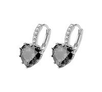 Pendientes de circón en forma de corazón para mujer con diamantes hebillas de oreja de cristal de colores joyas regalo niñas adolescentes
