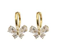 Pendientes de circón Pendientes de diseño Pendientes avanzados de temperamento Adecuados para todas las ocasiones (White, One Size)