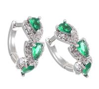 Pendientes de circonita cúbica de moda, hermosos aretes de aro de circonita para mujer, realzan el encanto individual