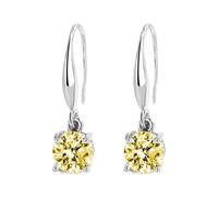 Pendientes de circonita de estilo popular de colores y versátiles, aretes de temperamento para mujer, aretes de borla para mujer, One Size, Metal
