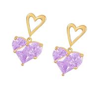 Pendientes de circonita de moda hechos de materiales de aleación estables para todos los días, elegantes y uniuue, estilo de moda, talla única, como se describe